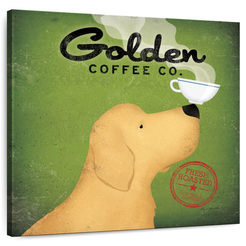 Yarlin Golden Coffee Co sur fond vert