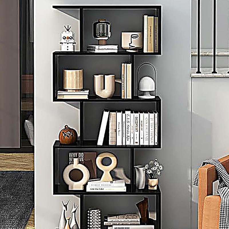 Grande bibliothèque avec bibliothèque à 5 niveaux en bois pour le bureau de la chambre à coucher du salon