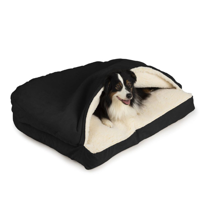 Lit pour chien Snoozer, Petit (l 30 po x P 20 po x H 8 po), Petit (11 à 25 lb), Noir