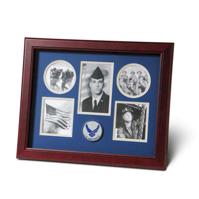 Kaela Brown Wood Beveled Picture Frame with Mat