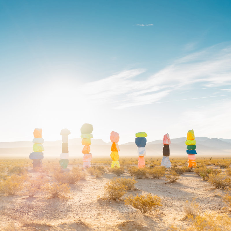 " Seven Magic Mountains Sunrise " by Bethany Young Photography Photography, 30" H x 30" W