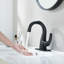 Robinet de salle de bains monotrou avec ensemble de drainage-64129680