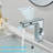 Chrome Bathroom Sink Faucet Smart Sensor 1 Hole LED Temp Display Lavatory Vanity Mixer Taps