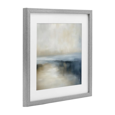 «Two Times Blue Horizon», reproduction sous verre encadrée, design par Annabelle Hall