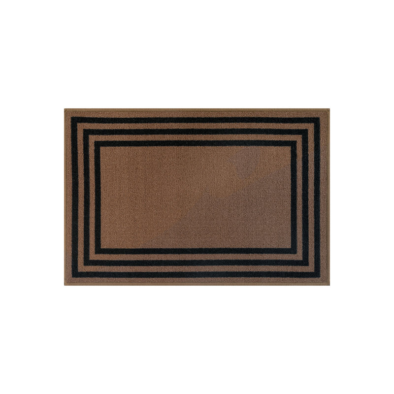 Tapis d'intérieur tissé à la machine Bolk, 2'x3', Brown