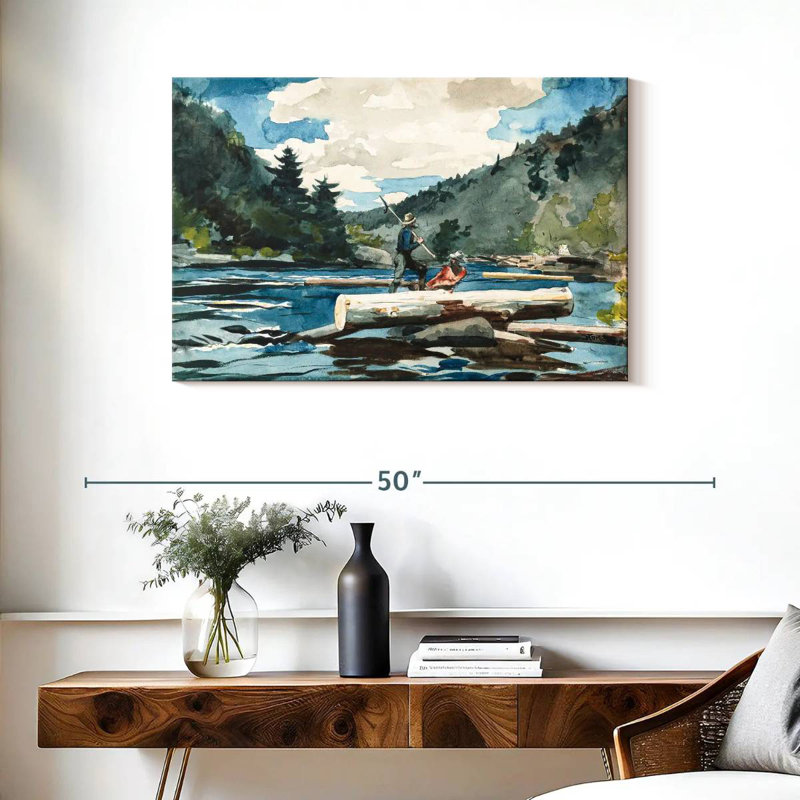 Alvord Hudson River Logging, 24" H x 36" W