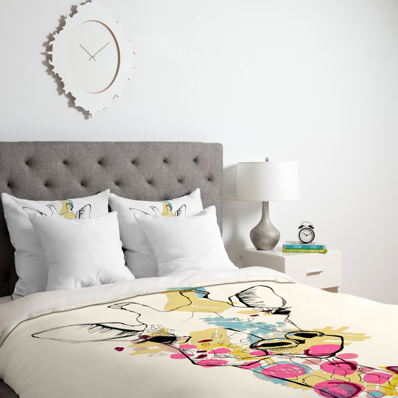 Housse de couette légère giraffe color Casey Rogers, Grand