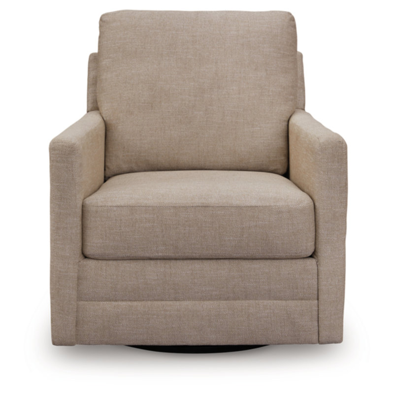 Freybourne Next-Gen Nuvella Swivel Accent Chair, Beige