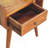 Chestnut Collective Nightstand,1-Drawer, 2 Open-Slots, Nordic Legs, Light Brown