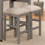 Ensemble de tabourets de salle à manger gris clair et gris