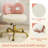 Vanity Chair with Wheels,Swivel Makeup Chair with Upholstered,Adjustable Height Chair for Makeup Room and Bedroom-114432975-119812864