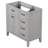 Grey 36" Bathroom Vanity Base - Solid Rubber Wood & Modern Style Cabinet With Drawers Rack Freestanding Fixture Assembly Required Base, Construction Contemporary-1353694842
