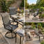 Ensemble de chaises de patio pivotantes à dossier haut 4 pièces avec accoudoirs courbés à 15 °-902991542