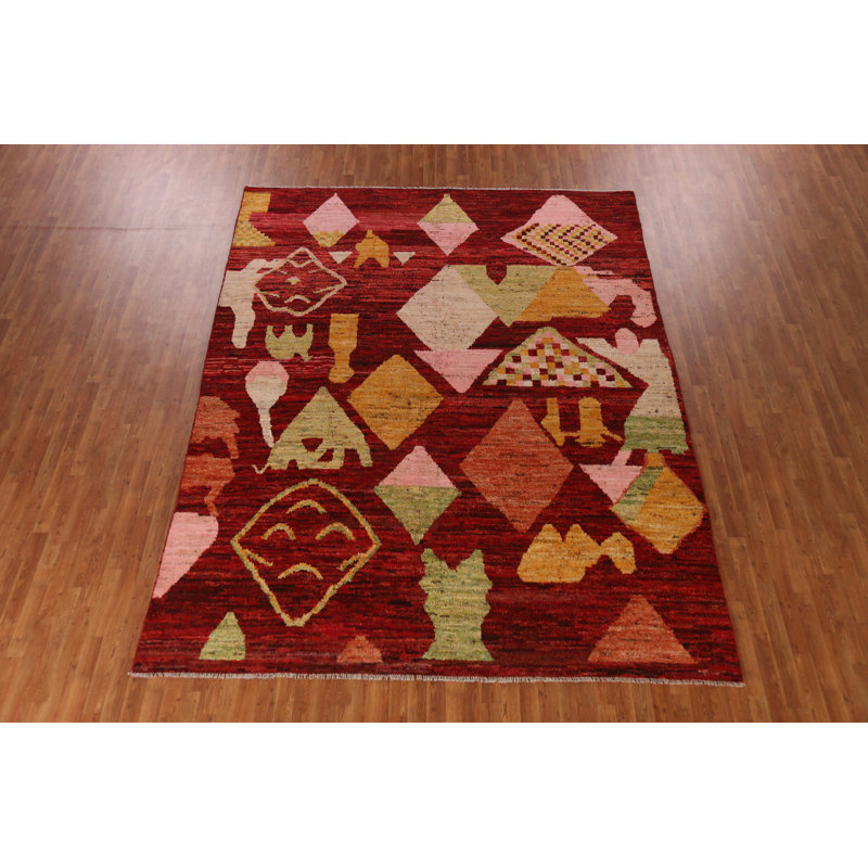 Tapis oriental géométrique marocain 9 x 12