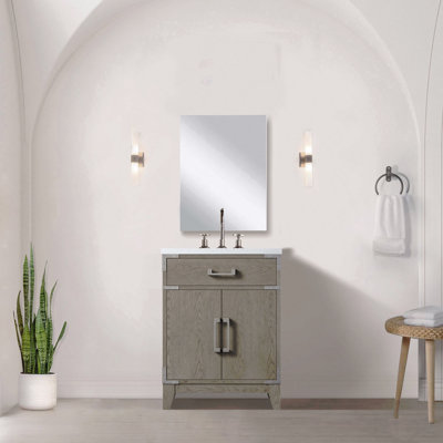 24" W X 18" D Single Basin Bathroom Vanity, Acrylic Top With Faucet Set