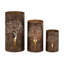 Ensemble de porte-votives en métal 3 pièces