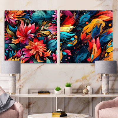 Brunoy - Abstract Acrylic Wall Art Glass Set Of 2