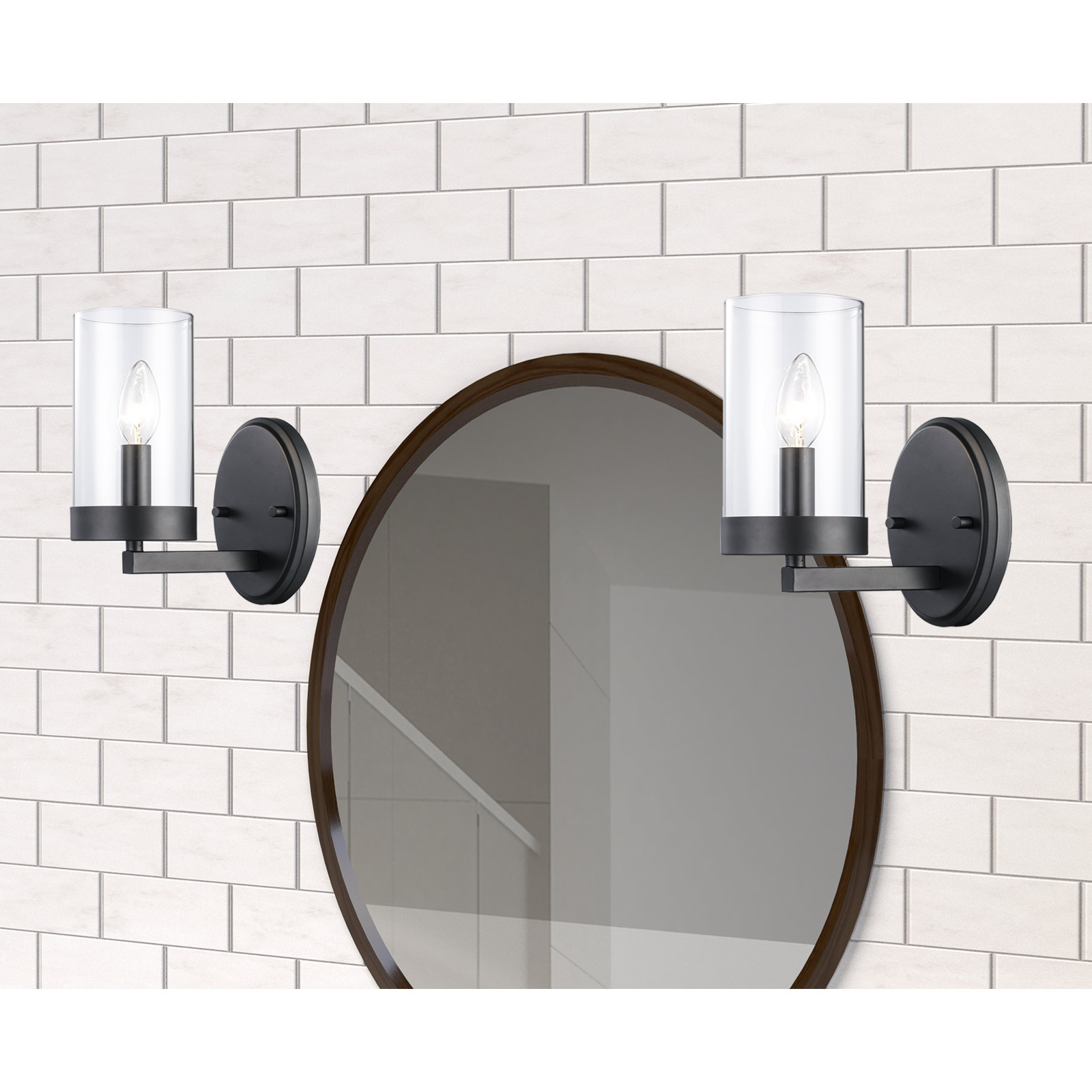 Angeline Single Transparent Dimmable Bath Sconce