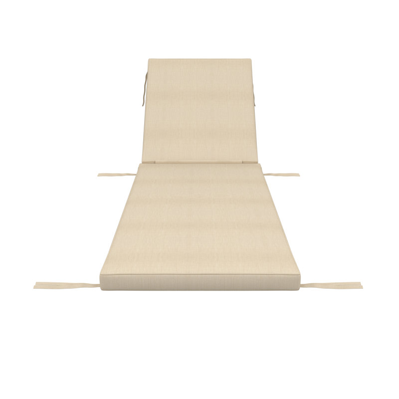 Sunbrella® Outdoor Chaise Cushion, Sunbrella® Canvas Flax, 23" W x 75" D