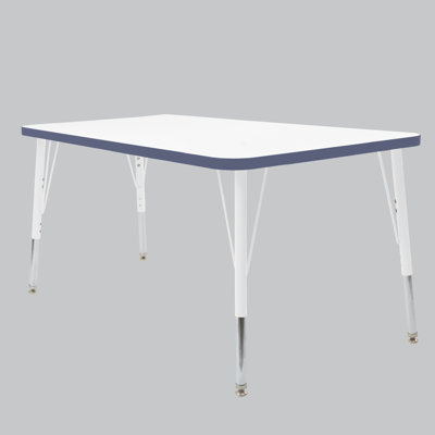 Rectangle Thermofused Activity Table with Adjustable Standard Swivel Glide Legs