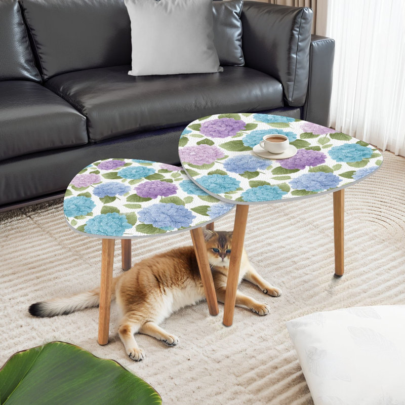 Ensemble de 2 tables basses gigognes Triangle