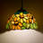 10"W Evelina Traditional Yellow Sunflowers Stained Glass Dome Shade Pendant