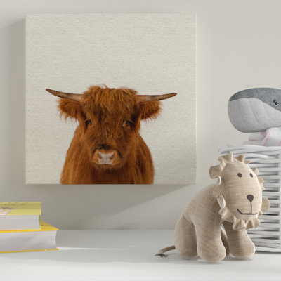 Sleepy Buffalo - Drawing on Canvas