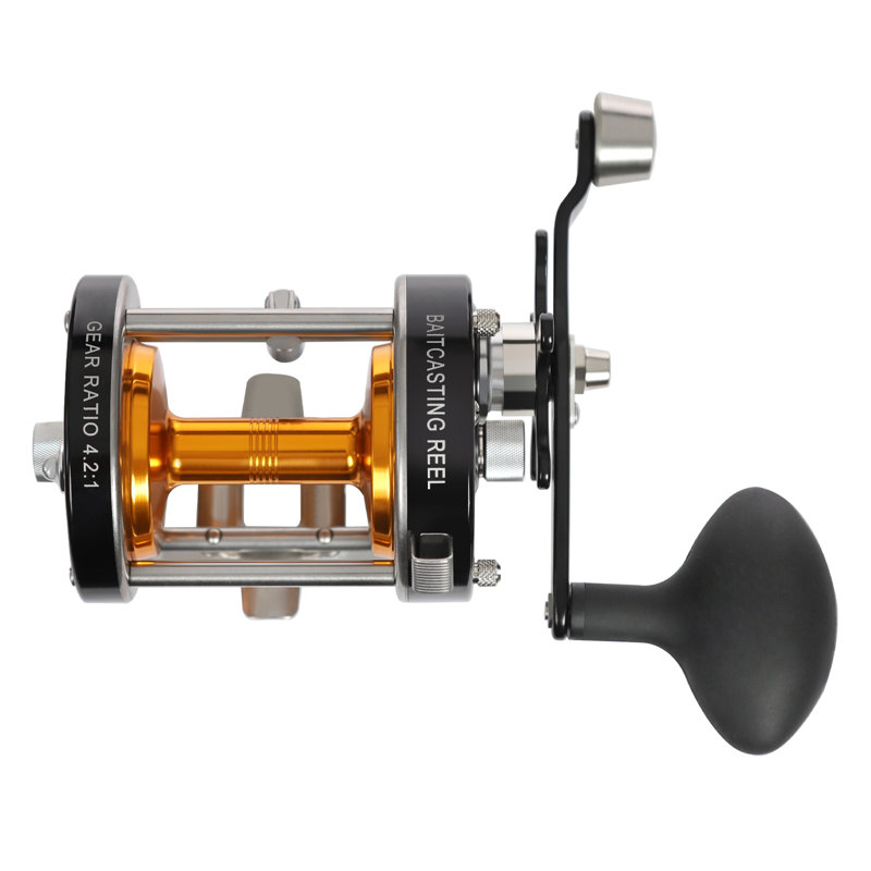 Moulinet de pêche pour poissons-chats Sybol, H 3,27 po x l 3,58 po x P 3,27 po, Noir, noir, noir, noir