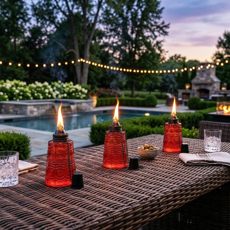Torches Tiki Citronella, Rouge