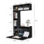 Multifonctionnel station de travail murale pliante flottante pour ordinateur portable avec tablette de rangement-399204025