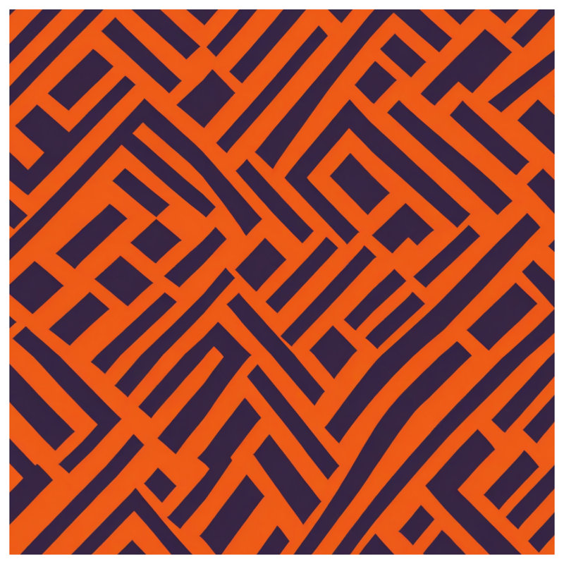 Housses de couette orange labyrinthe, Twin