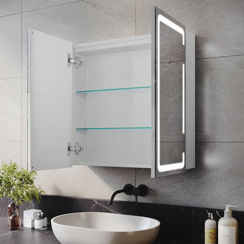 Deakon 23.62mm W 23.22mm H Medicine Cabinet Mirror
