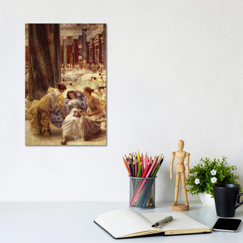 The Baths Of Caracalla, 1899 by Sir Lawrence Alma-Tadema - Wrapped Canvas Painting, 20.32 cm H x 30.48 cm W