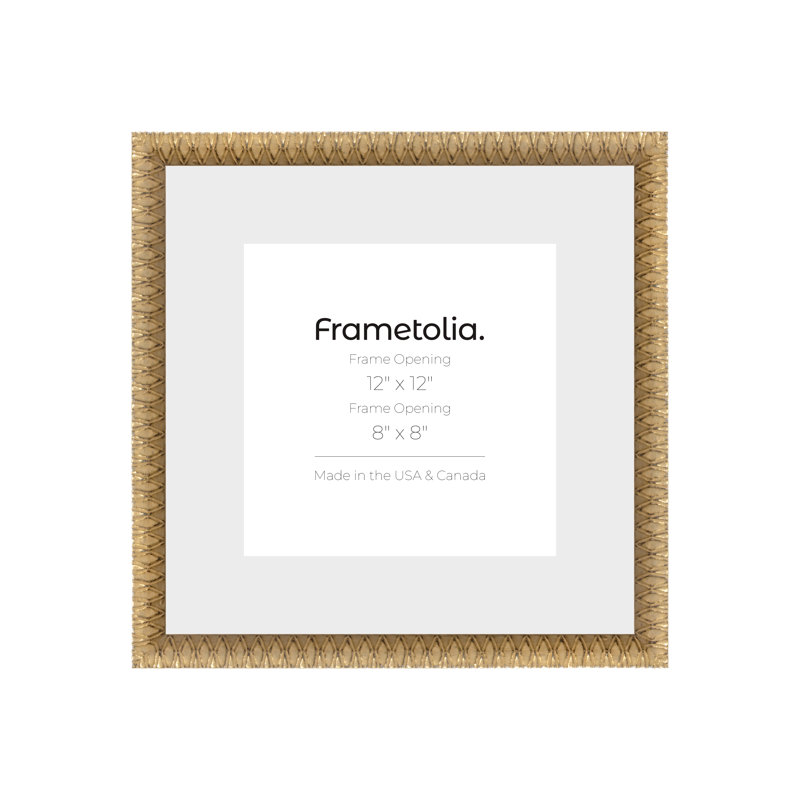 Cadre mural Frametolia Art Deco, Doré, 12 po x 12 po