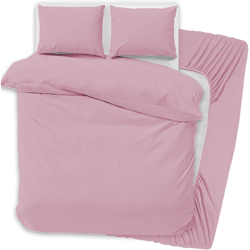 Microfiber Solid Colour Duvet Cover Set