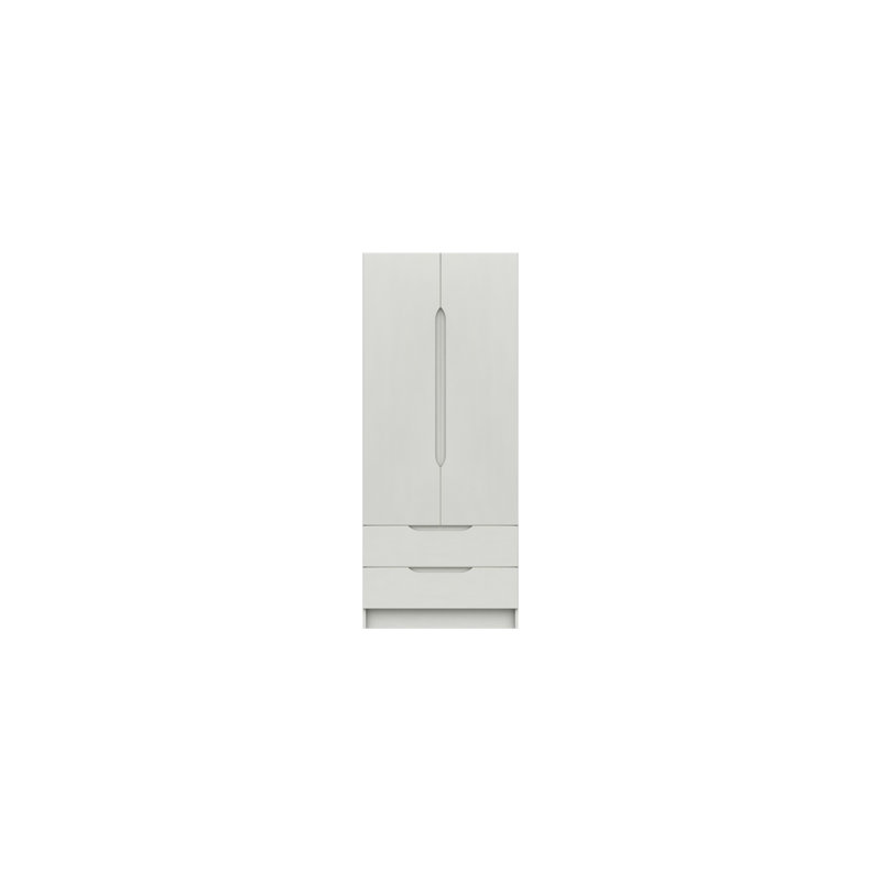 Alianys 2 Door Manufactured Wood Wardrobe, White Gloss