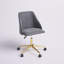 Chaise de bureau en velours Auman-729940733