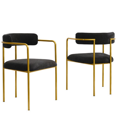 Fauteuil de salle à manger rembourré Boucle