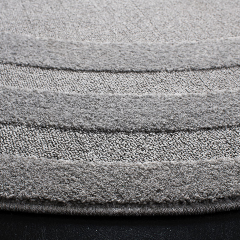 Breslin Performance Striped Rug, Round 6'7" x 6'7"