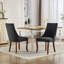 Chaise de salle à manger en rayonne en lin et flocage en lin-698224698