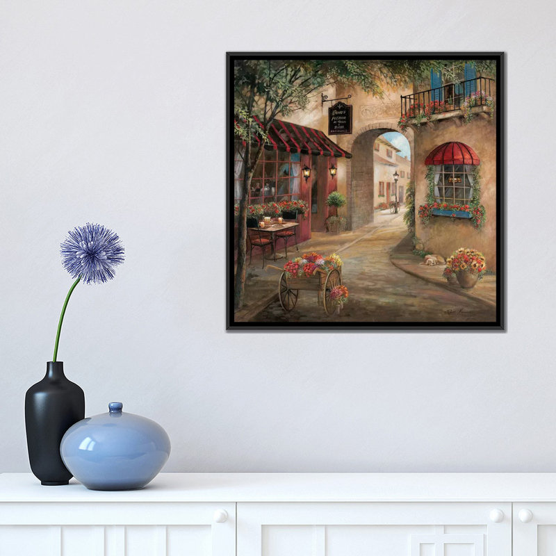 « gino pizzaria detail », impression sur toile, H 18 po x l 18 po x P 1,5 po, Toile avec cadre noir