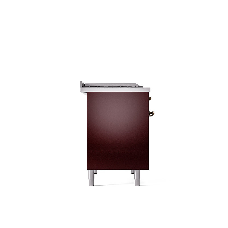 ILVE Nostalgie II 40 in Dual Fuel Range, Liquid Propane, Antique White/Bronze