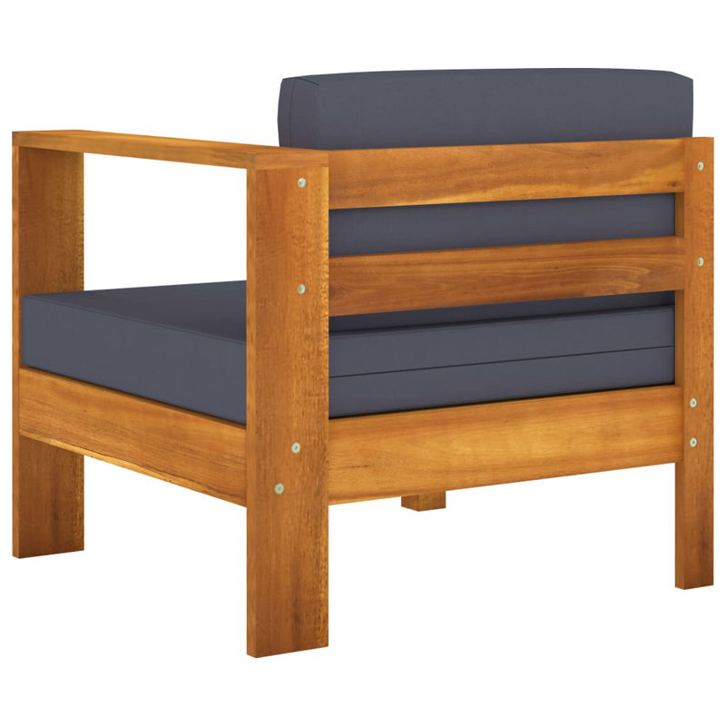 10 pièces avec coussins Nordista, Gris foncé