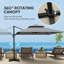 300cm Tilt Cantilever Parasol