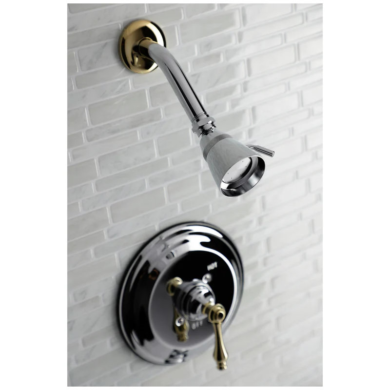 Kingston Brass Restoration Single-Handle Pressure Balanced Shower Faucet, Polished Brass