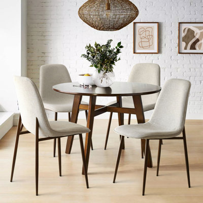 Jozwiak Upholstered Side Chair with Metal Legs