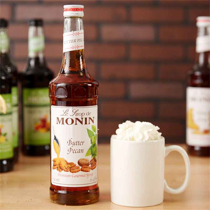 Monin Premium Butter Pecan Flavoring Syrup 750 mL Extra Leadtime WS-544SYPAR258A