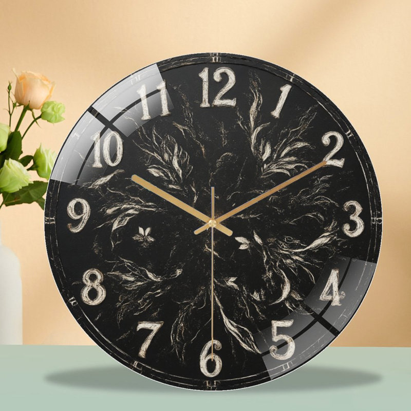 Horloge murale en cristal 12 po