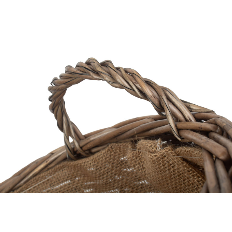 Stumpy Wicker Storage Basket, 30cm H x 35cm W x 35cm D