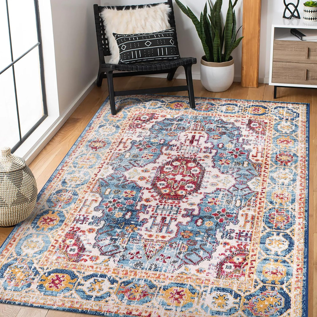 Soft Medium Pile Area Rugs Living Room Carpet Pad Oriental Vintage Rug Non Slip Entryway Rug 7664